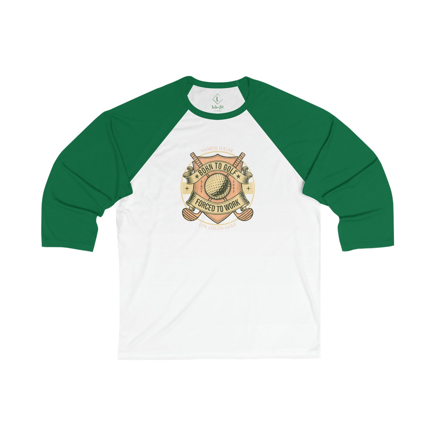 Born to Golf 3\4 Sleeve Tee
