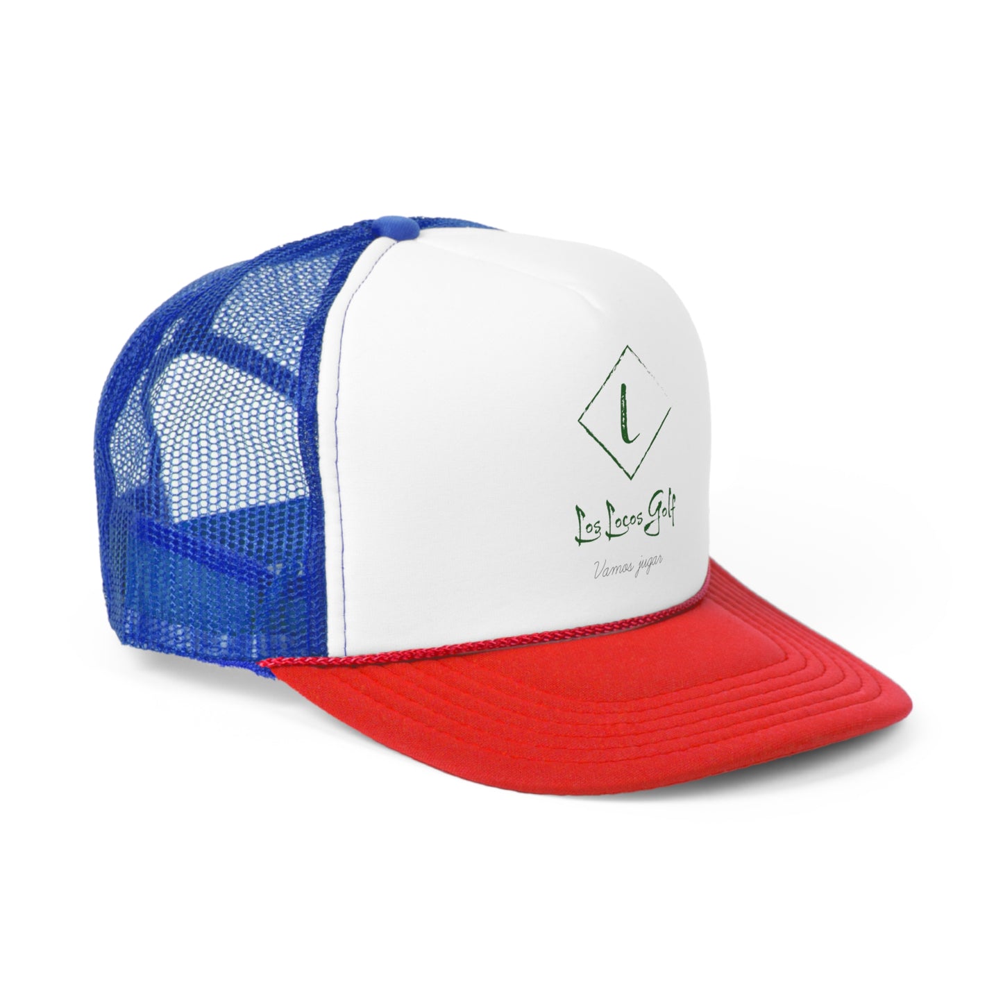 golf hat blue red tilt to the left