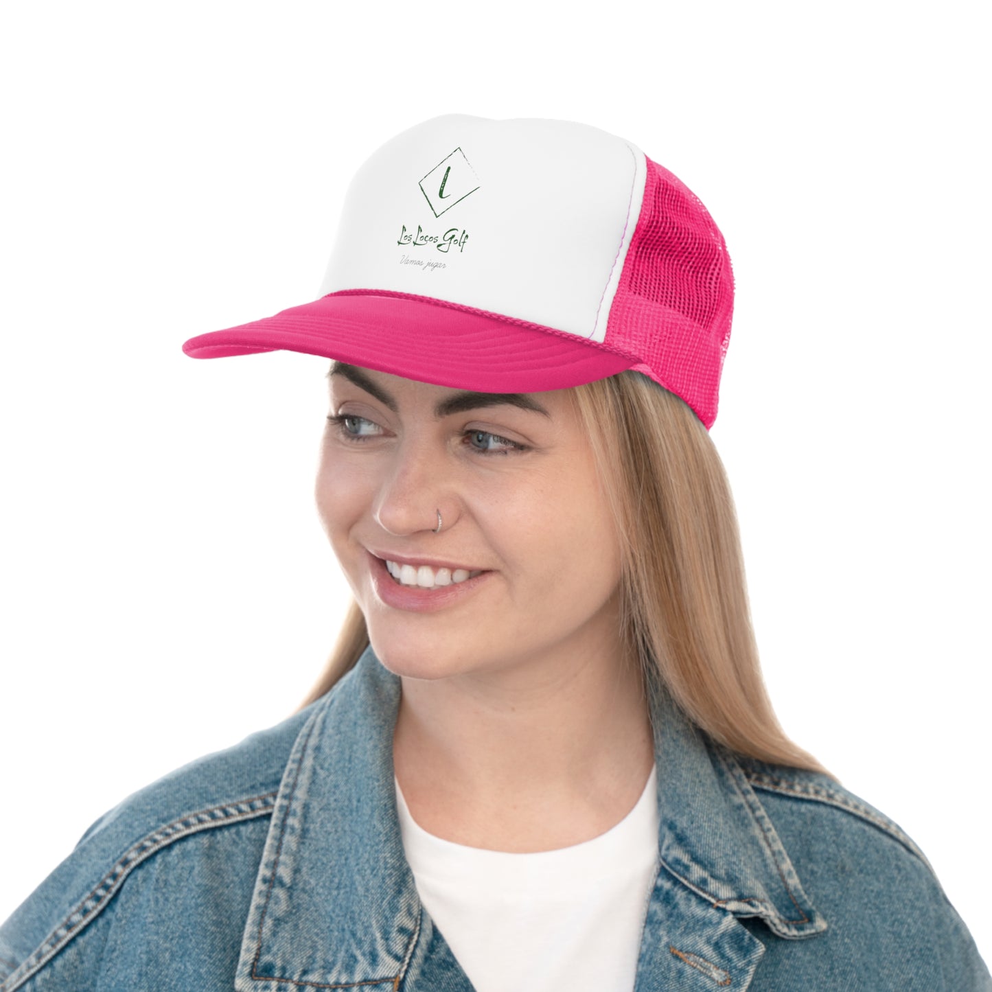 golf hat pink tilt to the right girl