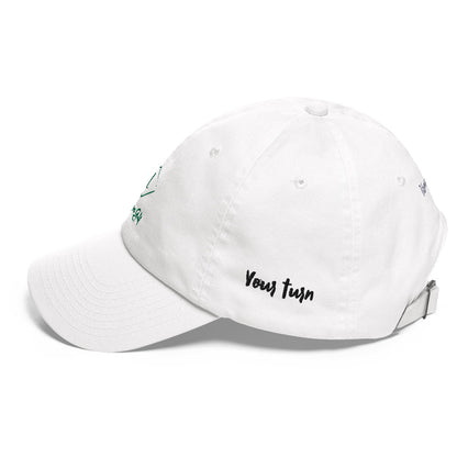 White golf hat side left